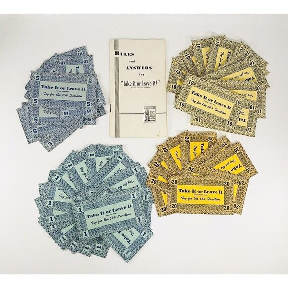 WWII Take It or Leave It $64 Question Trivia Game Victory Buy Bonds Propaganda - Picture 9 of 9